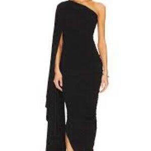 Norma Kamali Black Diana Gown W/ Sleeve